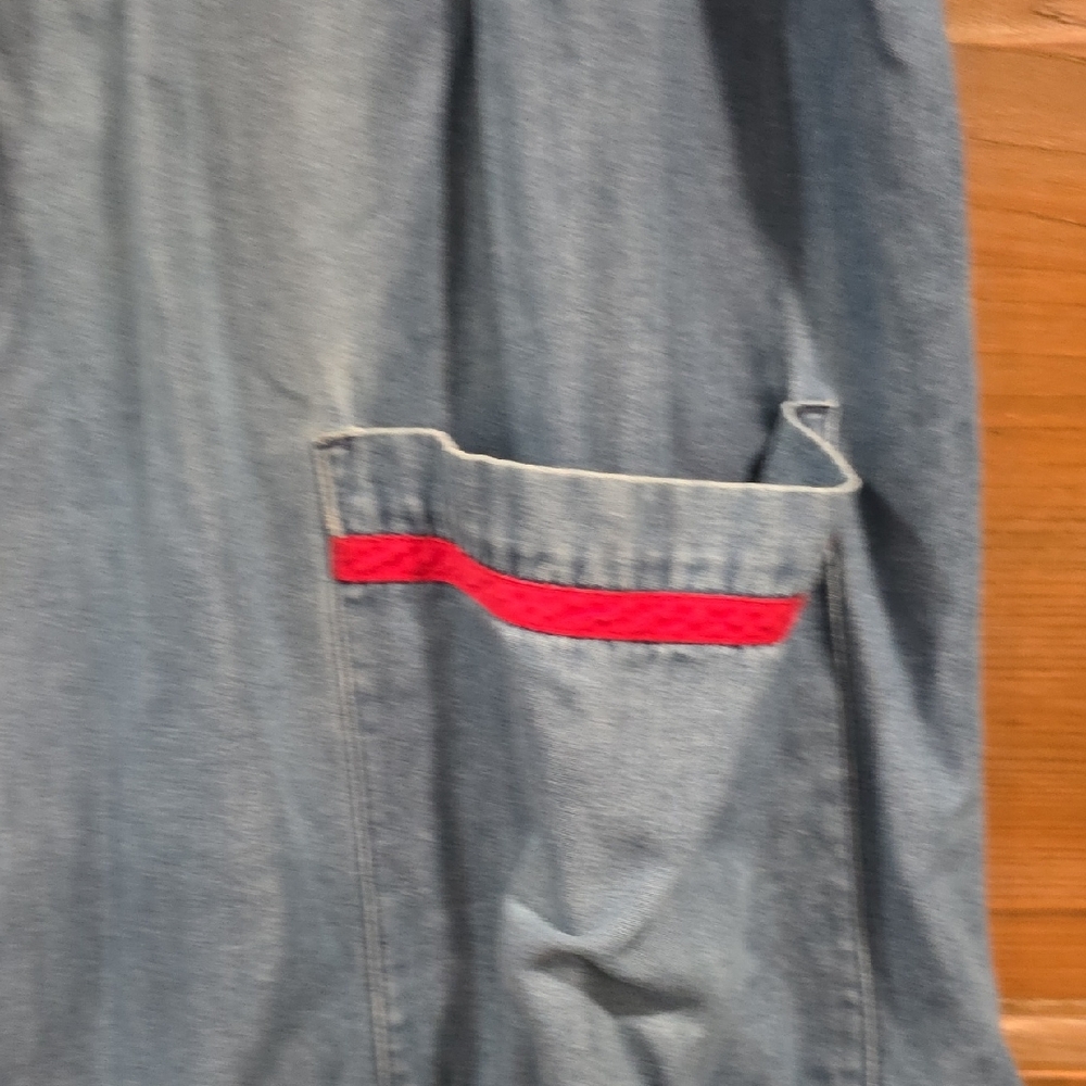 Denim&Co Blue Robe with Colorful Embroidery - Picture 7 of 9